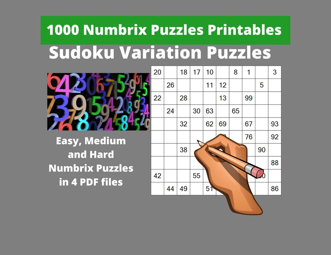 Bundle Easy Medium And Hard Numbrix Puzzles Printable PDF Bundle Of 1000 Numbricks Puzzle Books Of Brain Teaserss Instant Download Etsy Bundle Easy Medium And Hard Numbrix Puzzles Printable PDF Bundle Of 1000 Numbricks Puzzle Books Of Brain Teaserss Instant Download Etsy