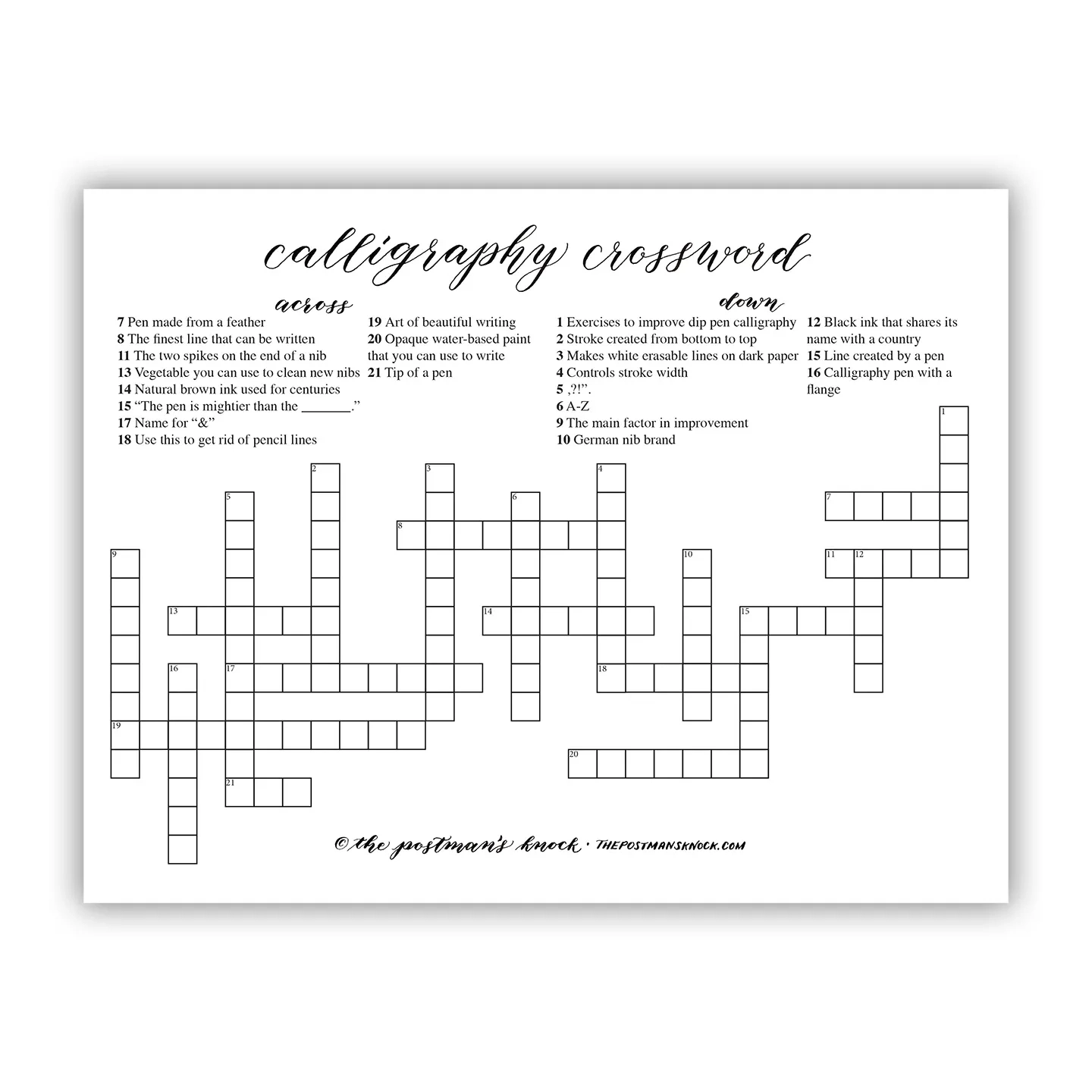 Printable Crossword Puzzles Ink Printable Crossword Puzzles Ink