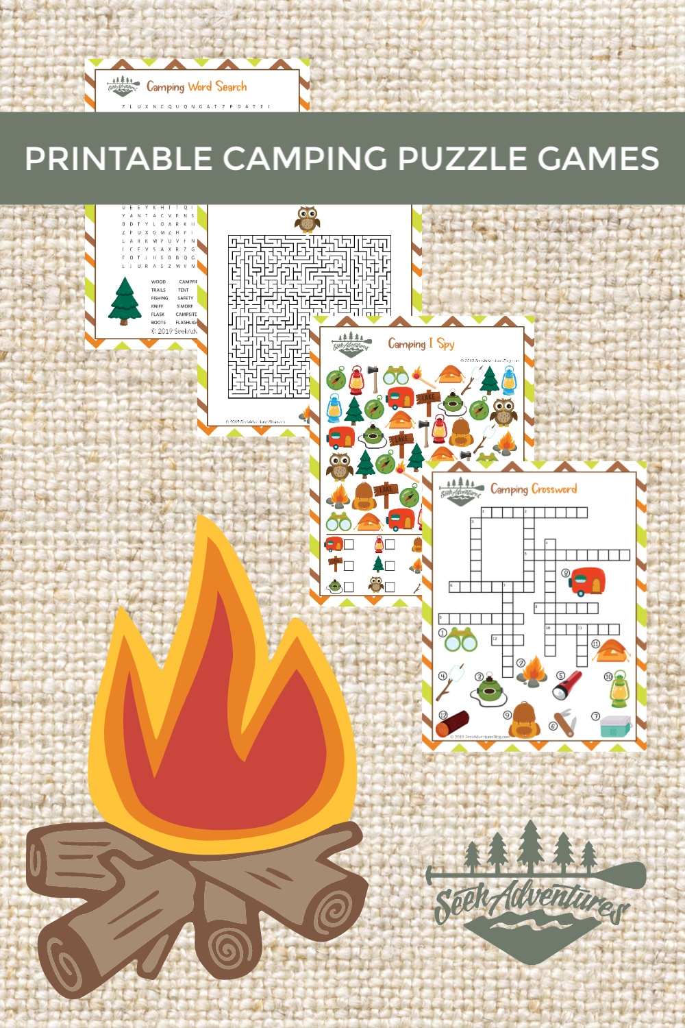 Camping Puzzle Games Printable Set 1 Seek Adventures Blog Camping Puzzle Games Printable Set 1 Seek Adventures Blog
