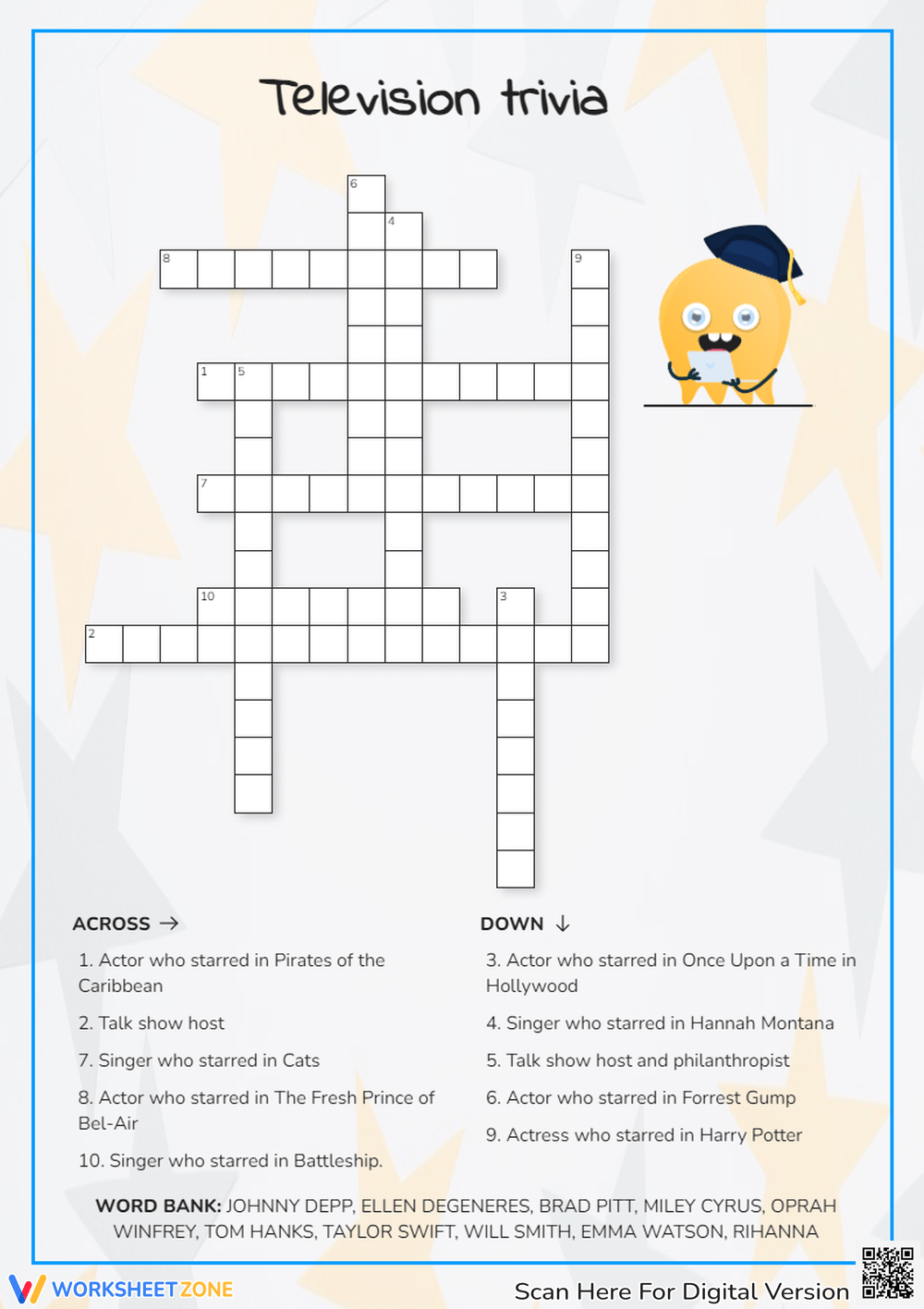 Celebrity Crossword Puzzles Printable Celebrity Crossword Puzzles Printable