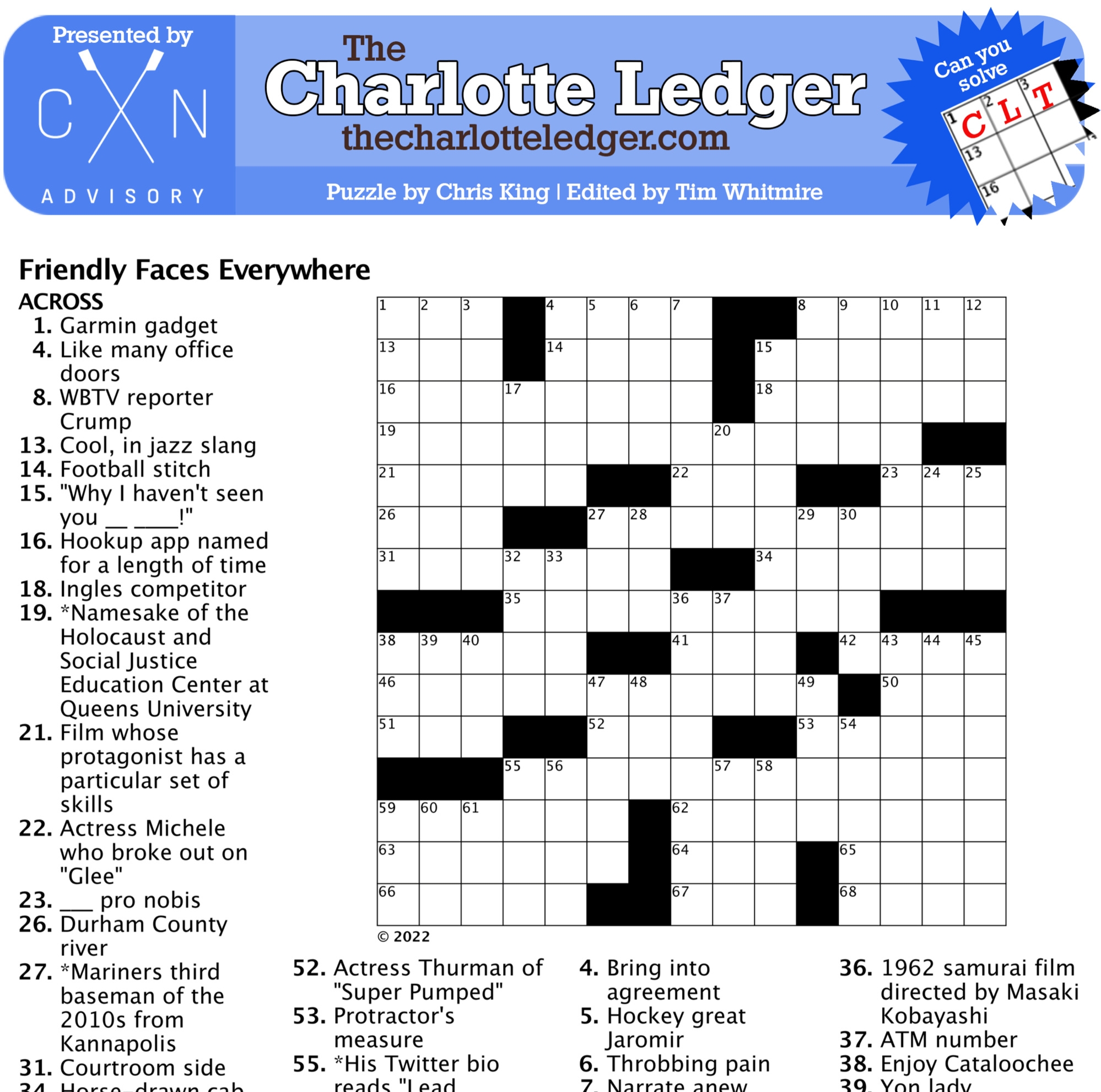 Charlotte Ledger Crosswords The Charlotte Ledger Charlotte Ledger Crosswords The Charlotte Ledger