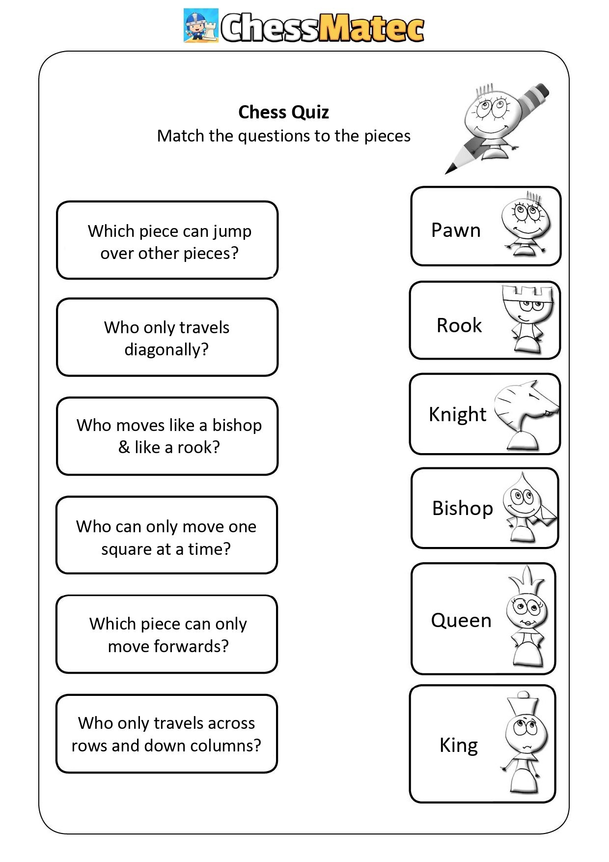 Chess Quiz Chess Worksheets Chess Learn Chess Chess Puzzles Worksheets Library Chess Quiz Chess Worksheets Chess Learn Chess Chess Puzzles Worksheets Library