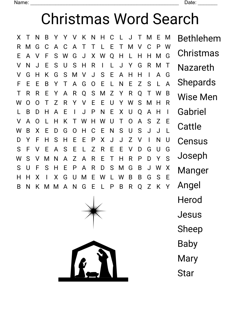 Free Printable Religious Christmas Puzzles Free Printable Religious Christmas Puzzles