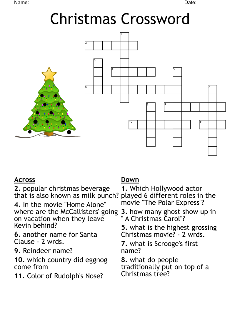 Christmas Crossword hard WordMint Christmas Crossword hard WordMint