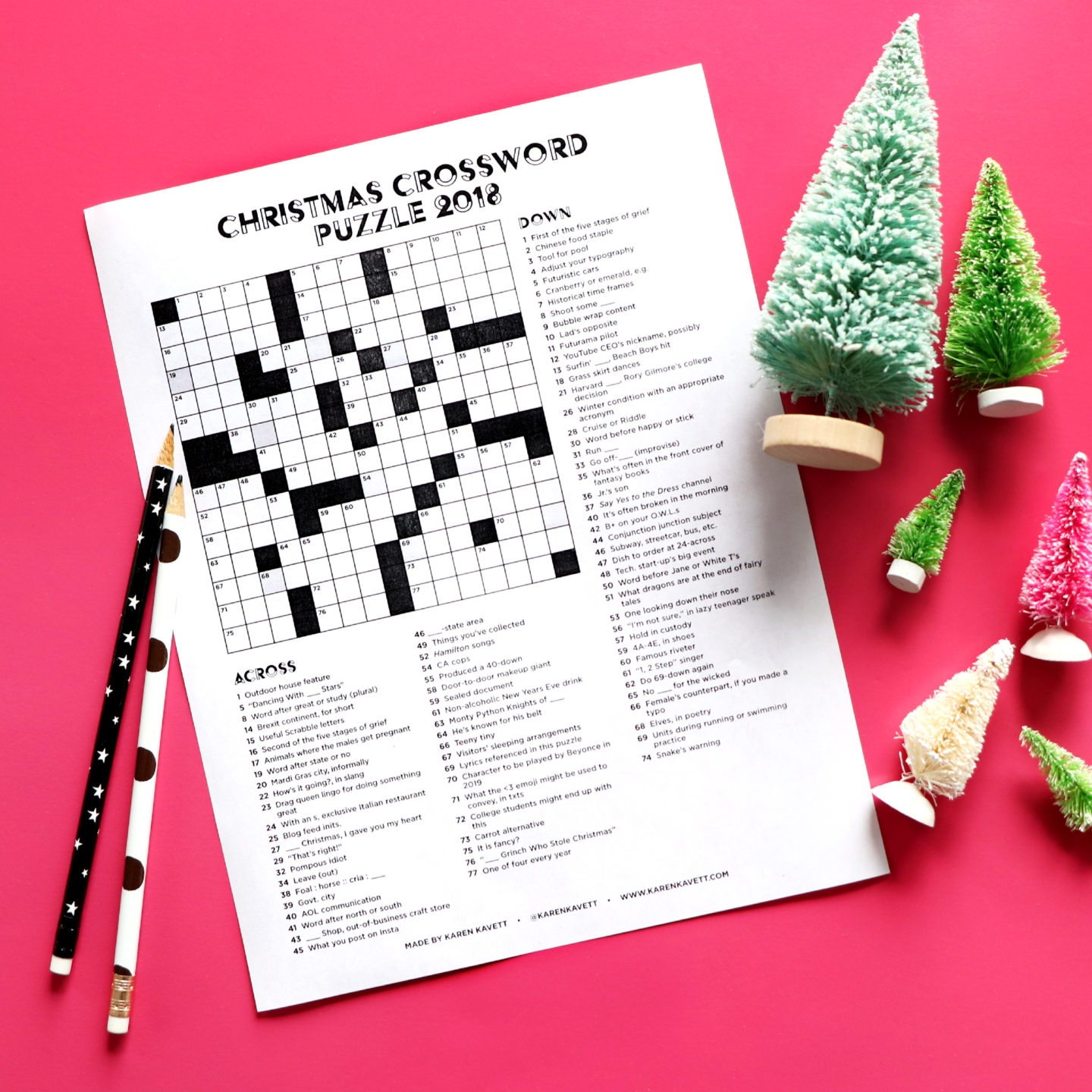 Christmas Crossword Puzzle 2018 Karen Kavett Christmas Crossword Puzzle 2018 Karen Kavett