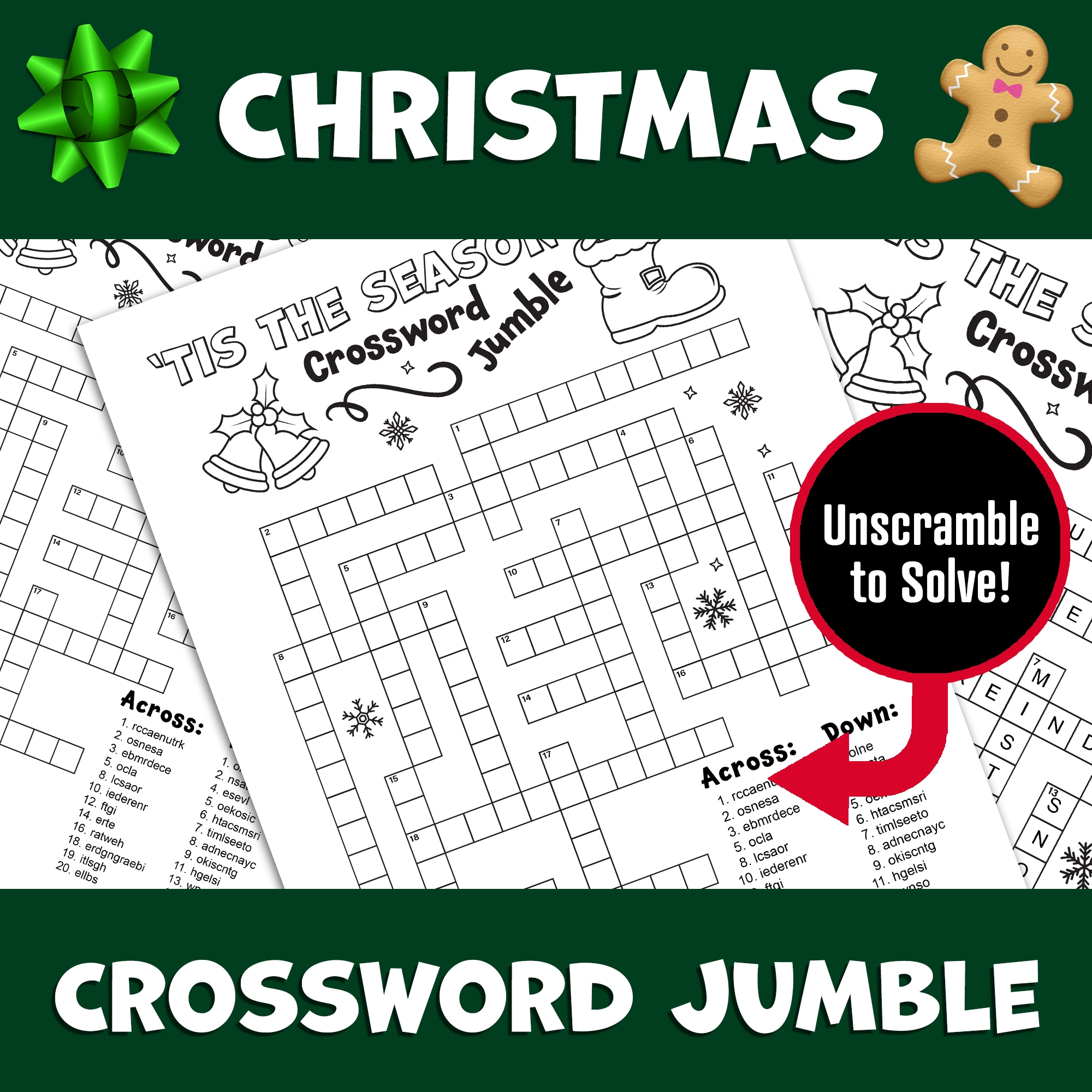Adult Christmas Crossword Puzzles Printable Adult Christmas Crossword Puzzles Printable