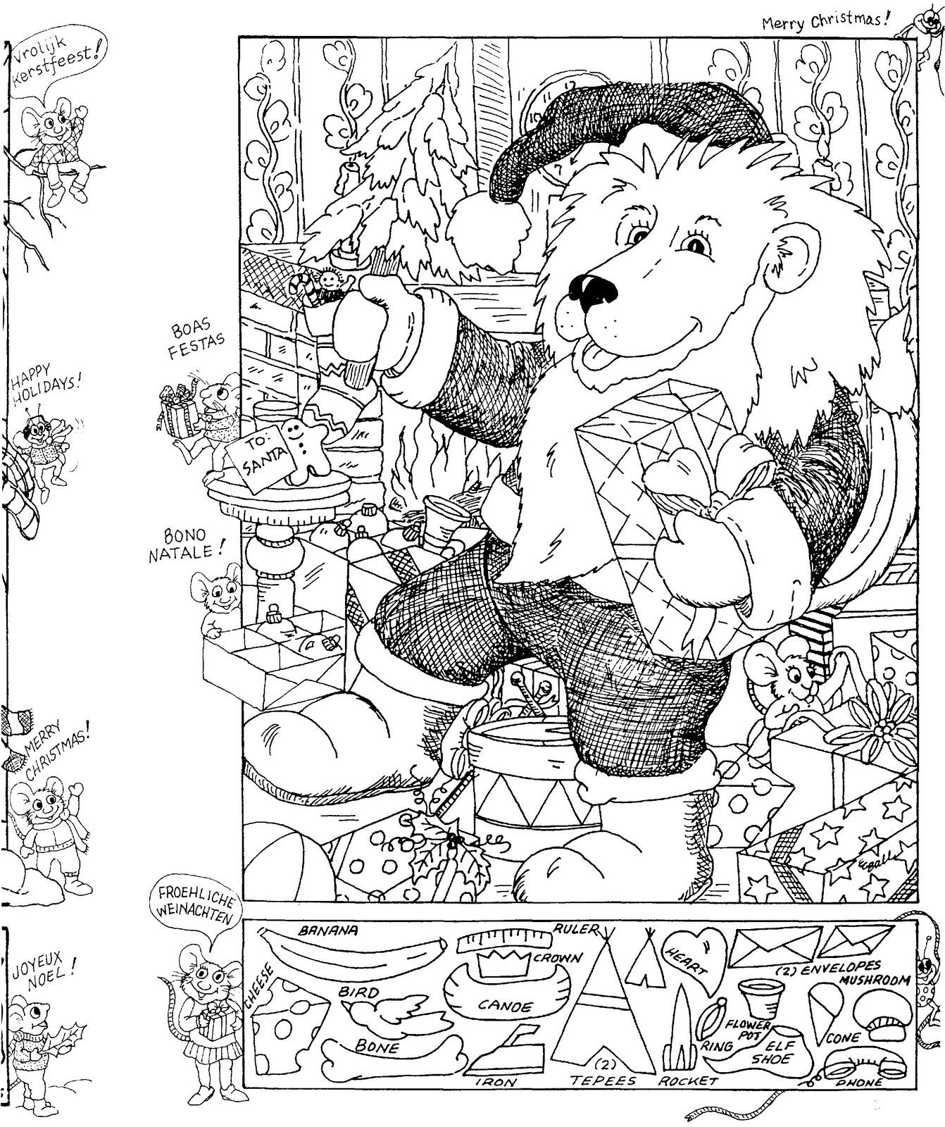 Christmas Hidden Picture Puzzle Coloring Page Worksheets Library Christmas Hidden Picture Puzzle Coloring Page Worksheets Library