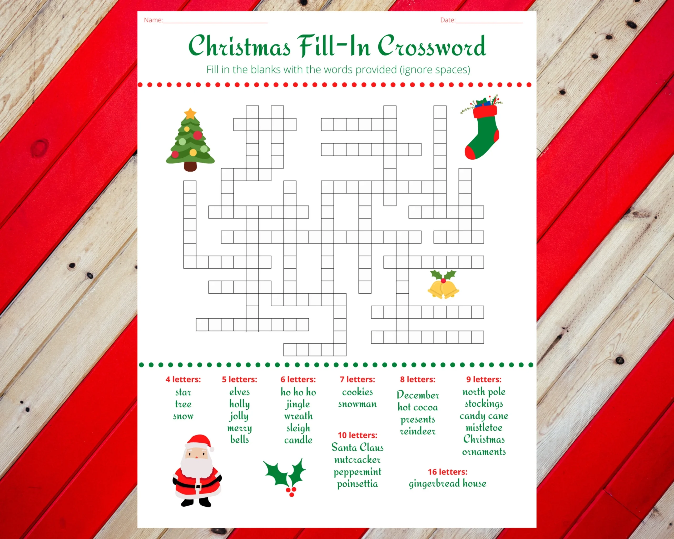 Christmas Holiday Fill In Crossword Puzzle Worksheet DIGITAL PRINTABLE Etsy Ireland Christmas Holiday Fill In Crossword Puzzle Worksheet DIGITAL PRINTABLE Etsy Ireland