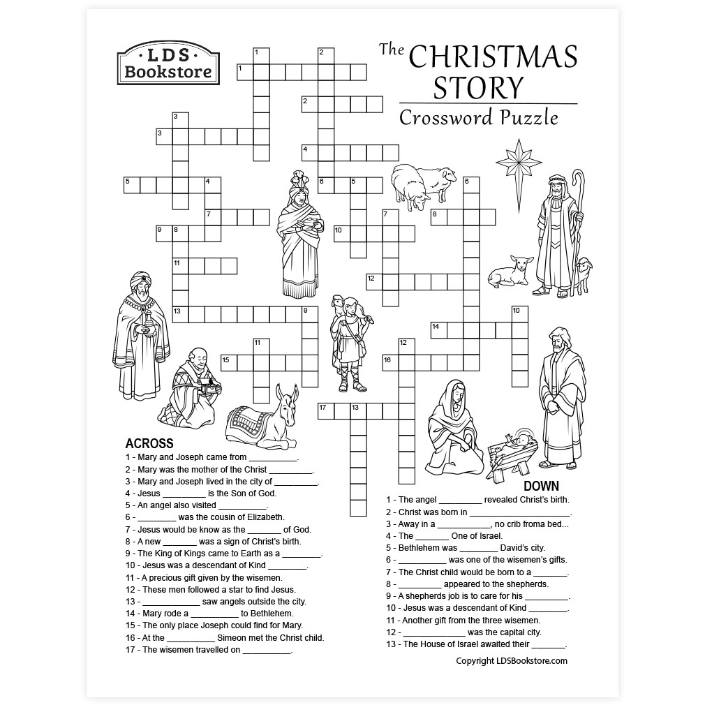 christmas story crossword puzzle printable christmas story crossword puzzle printable