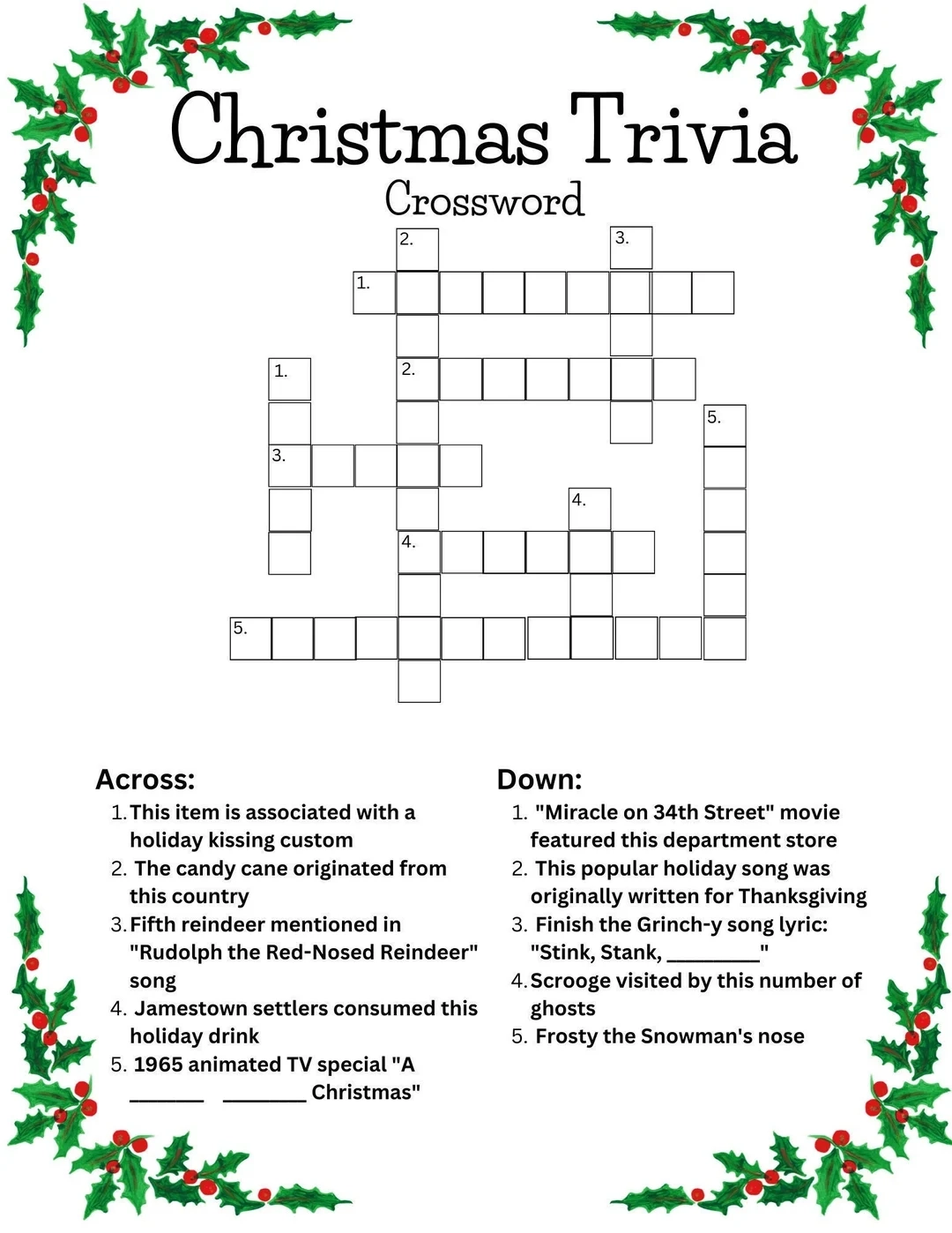 Free Printable Trivia Crossword Puzzles Free Printable Trivia Crossword Puzzles