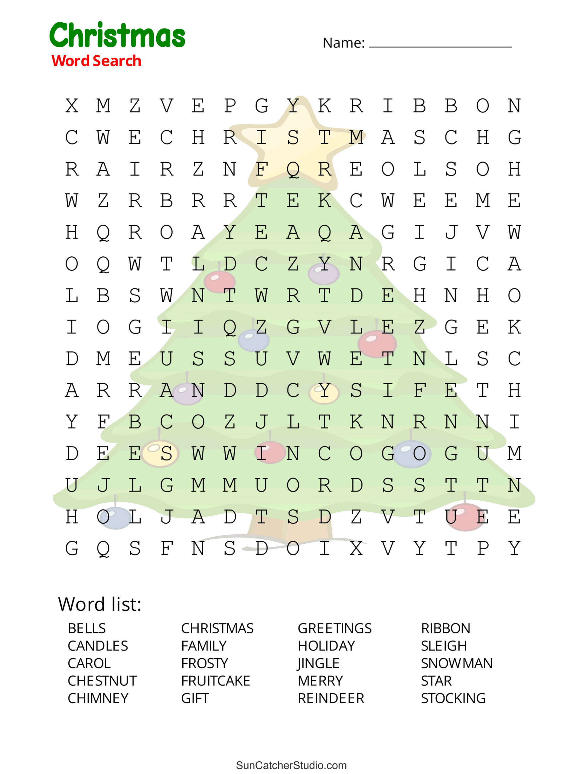 Printable Christmas Word Search Puzzles Printable Christmas Word Search Puzzles