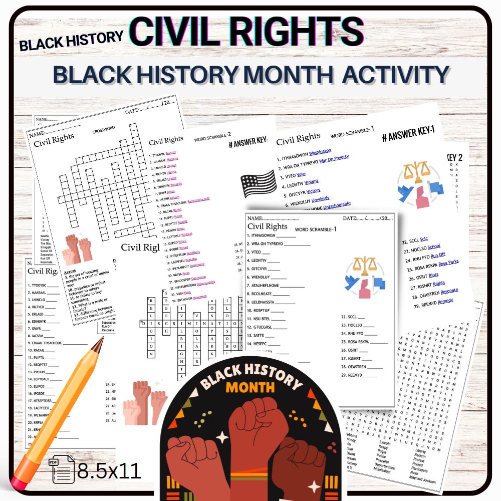 Printable Black History Crossword Puzzles