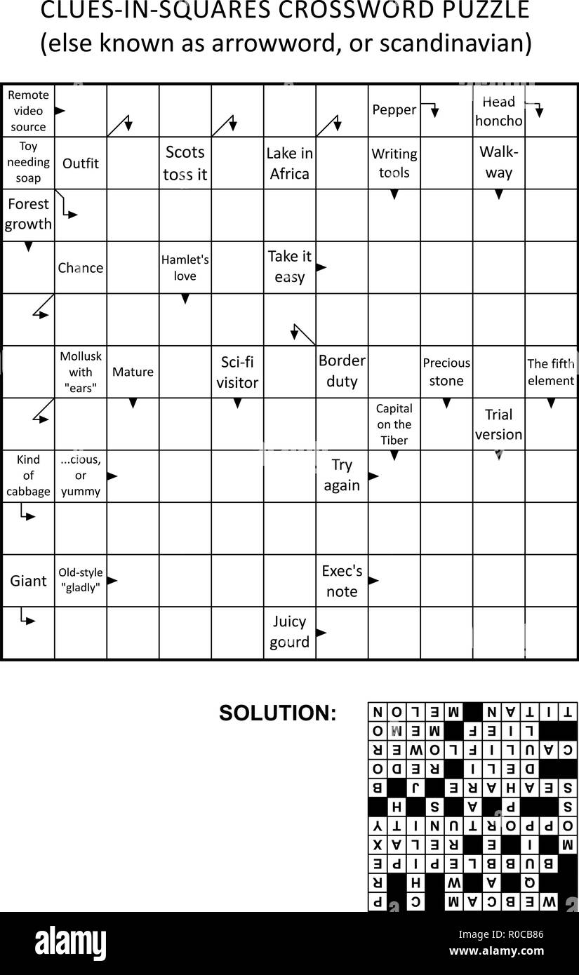 Printable Crossword Puzzles And Solutions
