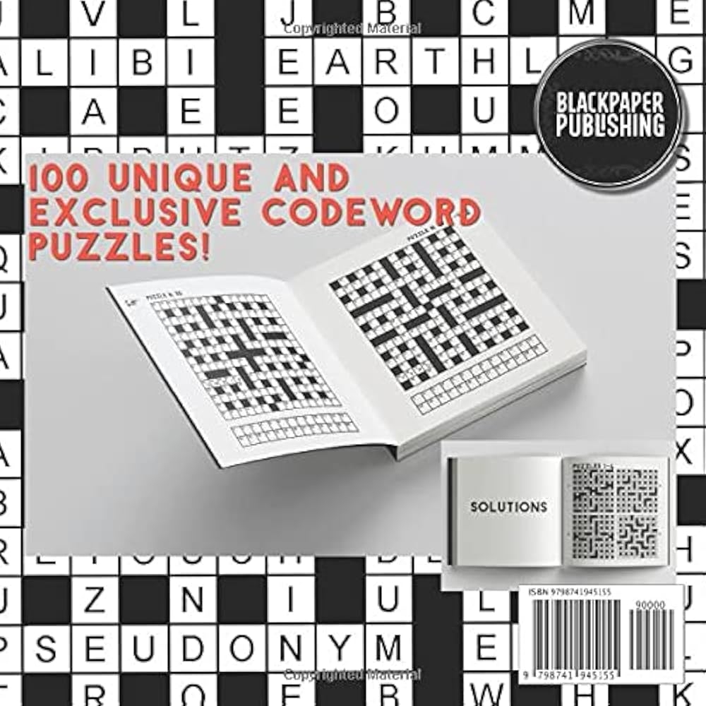Codeword Puzzles Large Print Vol 1 A Square Book With 100 Large Print Codeword Puzzles Many Hours Of Entertainment For Adults Publishing Blackpaper 9798741945155 Amazon Books Codeword Puzzles Large Print Vol 1 A Square Book With 100 Large Print Codeword Puzzles Many Hours Of Entertainment For Adults Publishing Blackpaper 9798741945155 Amazon Books