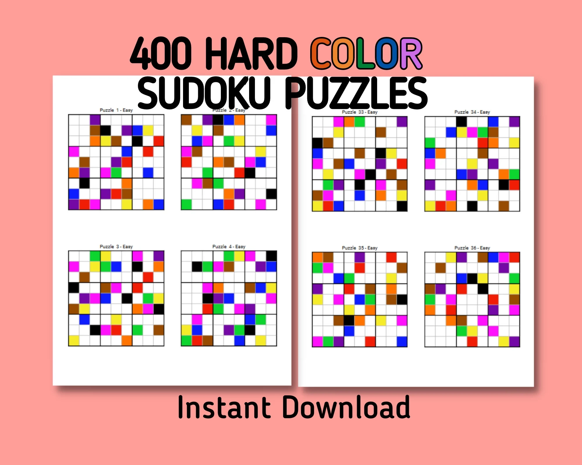Color Sudoku Puzzles 400 Hard Color Sudoku Puzzles 400 Printable Puzzles Instant Download Etsy Color Sudoku Puzzles 400 Hard Color Sudoku Puzzles 400 Printable Puzzles Instant Download Etsy