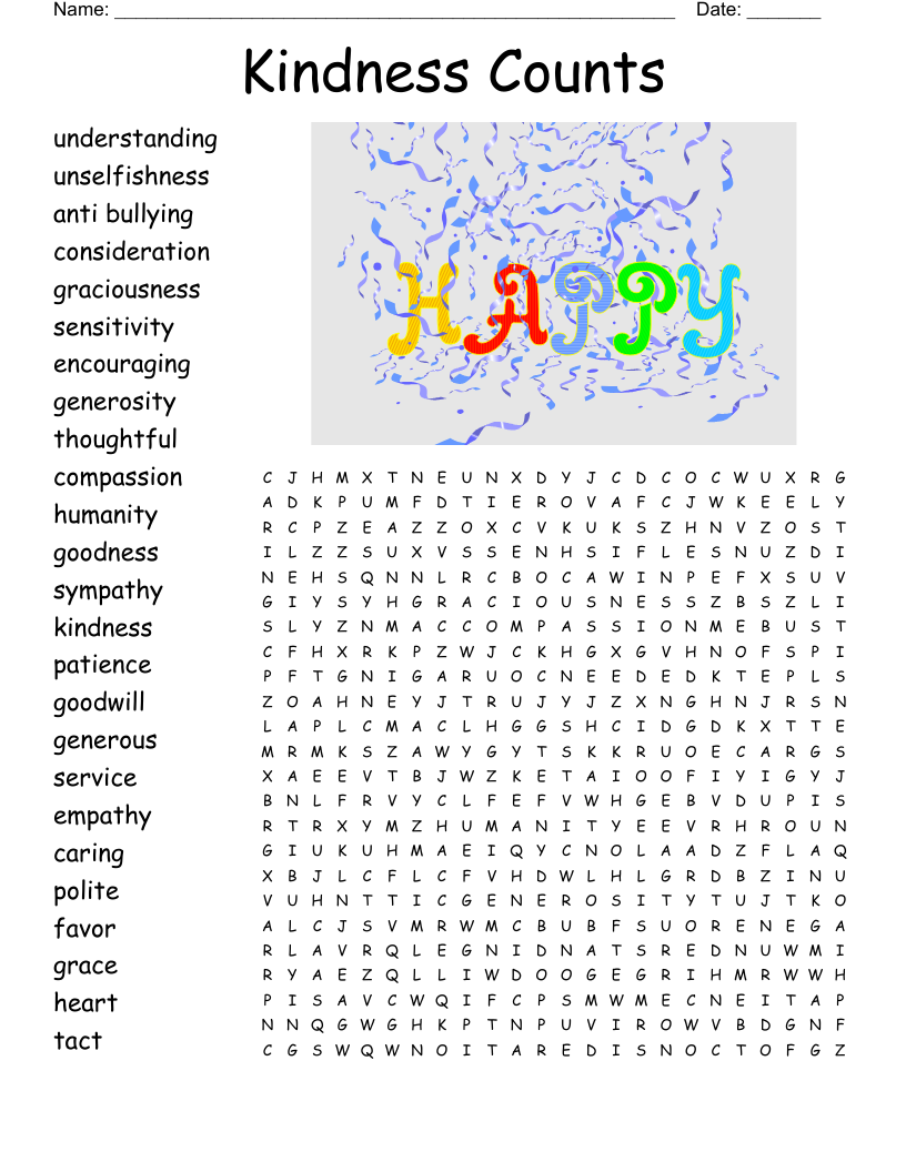 Compassion Word Search WordMint Compassion Word Search WordMint