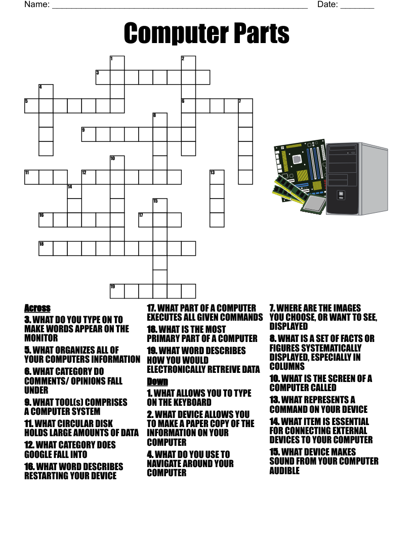 Computer Crossword WordMint Computer Crossword WordMint