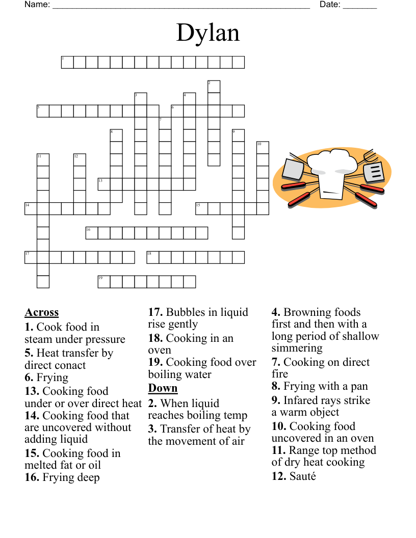 Cooking Methods Crossword WordMint Cooking Methods Crossword WordMint
