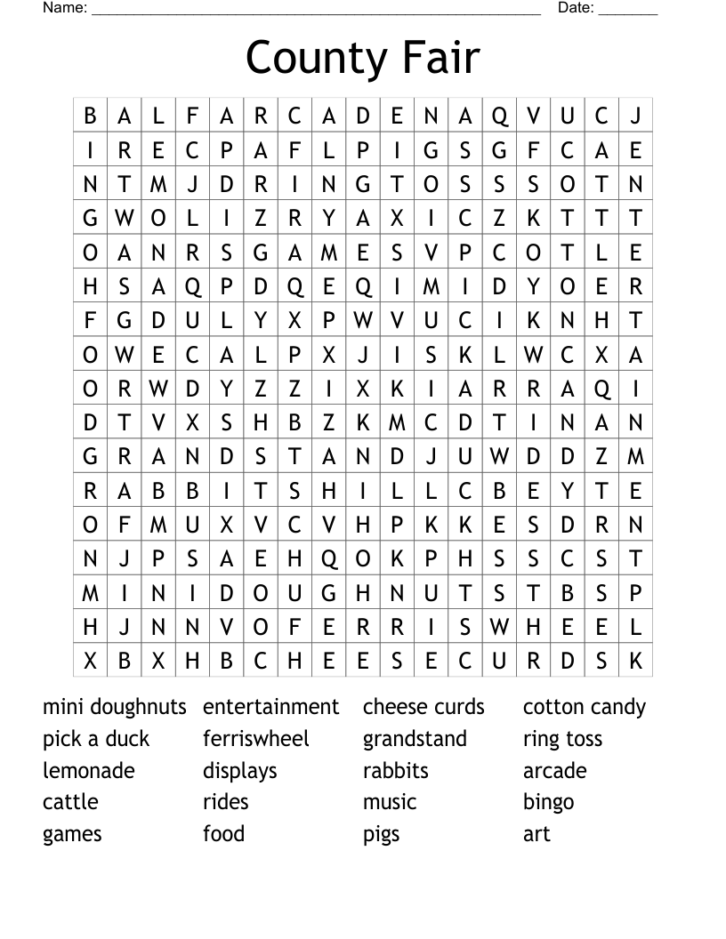 State Fair Crossword Puzzles Printable State Fair Crossword Puzzles Printable