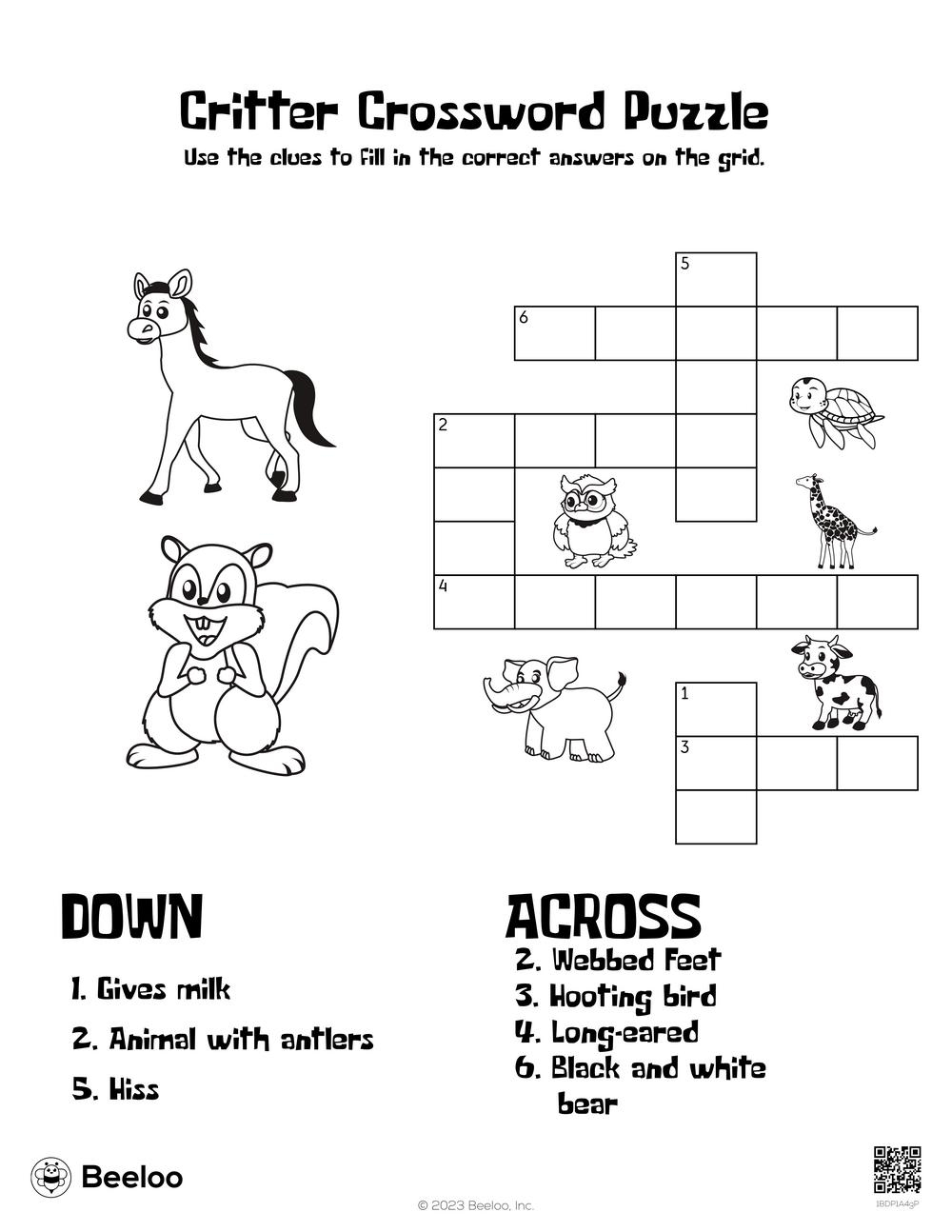 Crossword Puzzles For First Graders Printable Crossword Puzzles For First Graders Printable