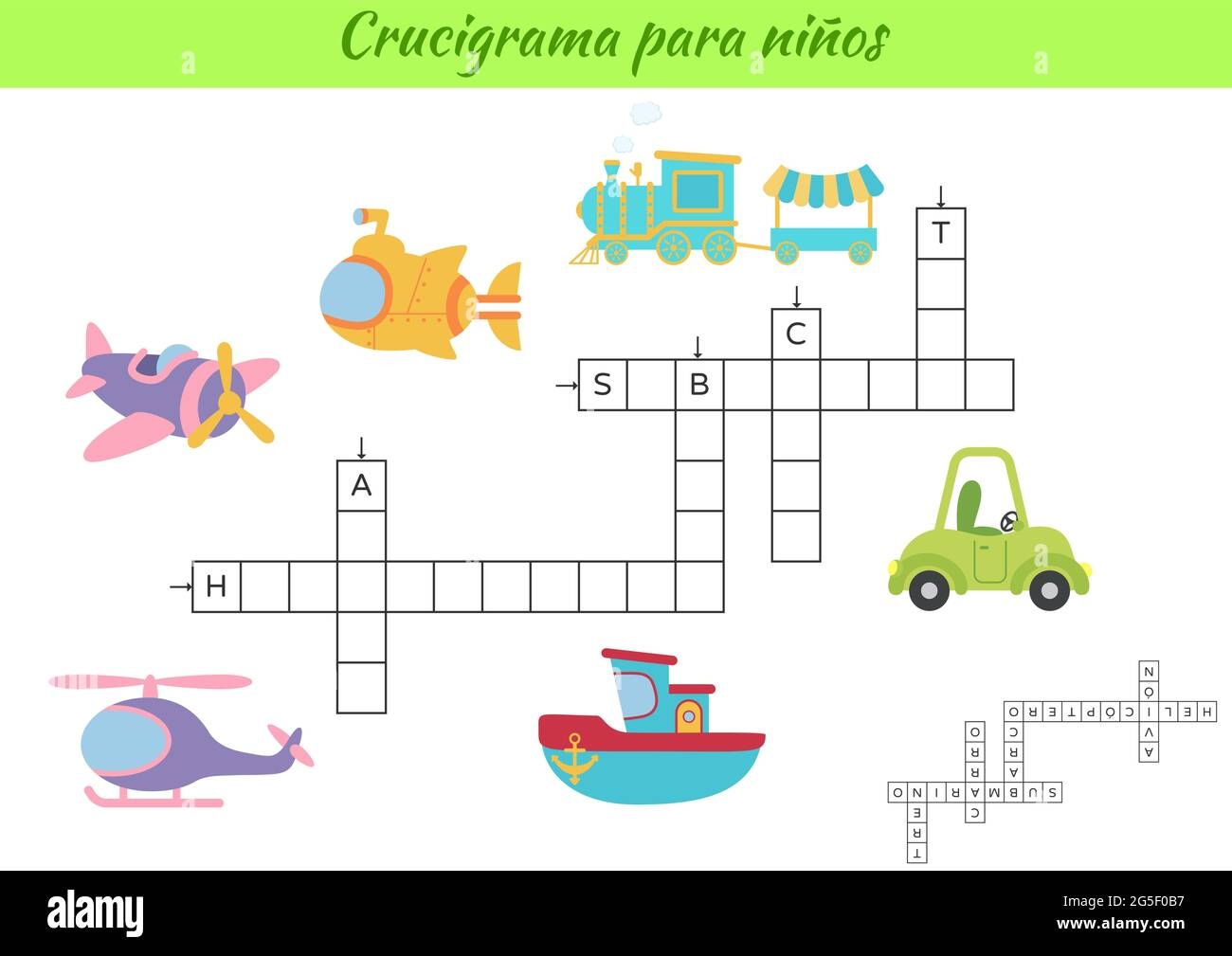 Crossword For Kids In Spanish With Pictures Of Transport Educational Game For Study Spanish Language And Words Children Activity Printable Worksheet Stock Vector Image Art Alamy Crossword For Kids In Spanish With Pictures Of Transport Educational Game For Study Spanish Language And Words Children Activity Printable Worksheet Stock Vector Image Art Alamy