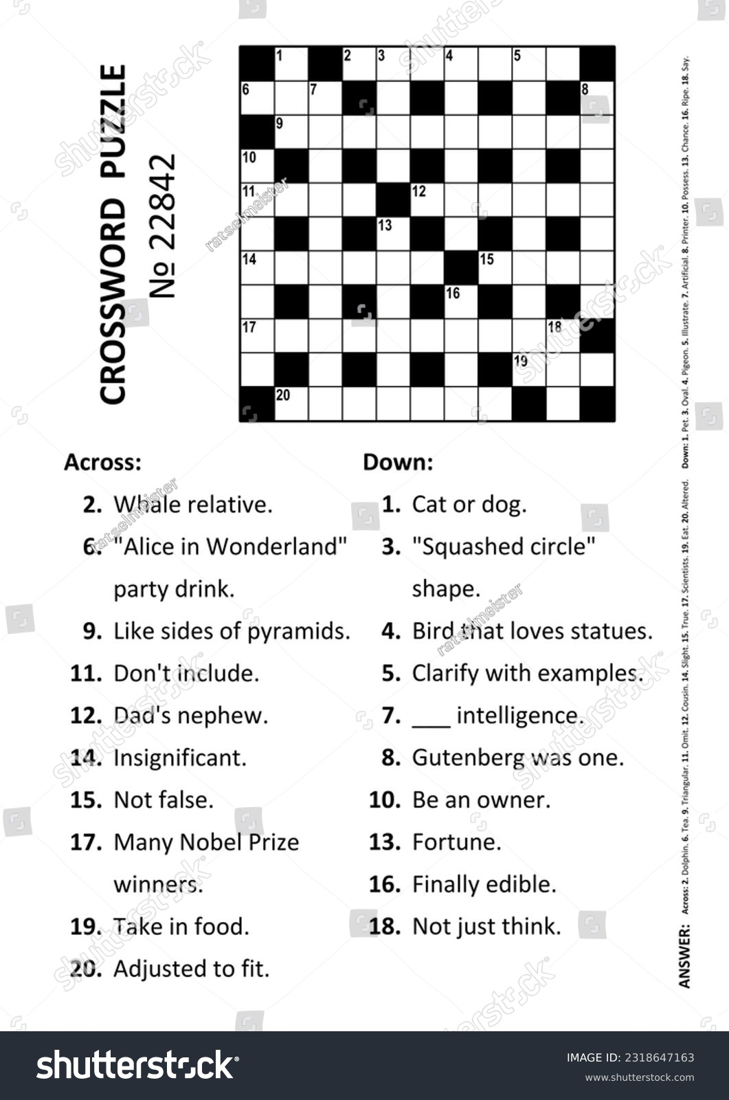 Crossword Puzzle Game 22842 General Knowledge Stock Illustration 2318647163 Shutterstock Crossword Puzzle Game 22842 General Knowledge Stock Illustration 2318647163 Shutterstock