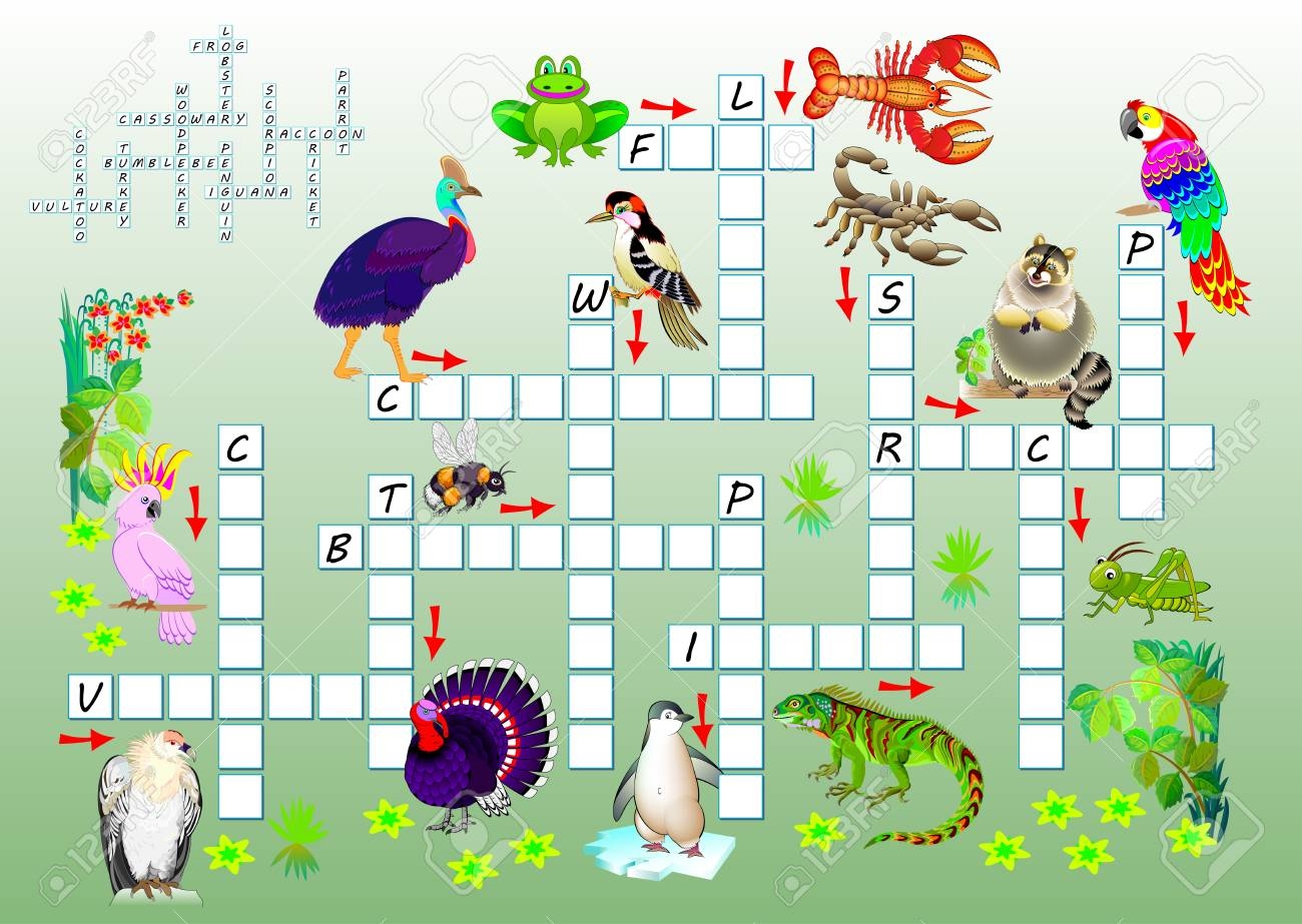 Crossword Puzzle Game With Funny Animals Educational Page For Children For Study English Words Printable Worksheet For Brainteaser Book Vector Cartoon Image Royalty Free SVG Cliparts Vectors And Stock Illustration Image 121527964 Crossword Puzzle Game With Funny Animals Educational Page For Children For Study English Words Printable Worksheet For Brainteaser Book Vector Cartoon Image Royalty Free SVG Cliparts Vectors And Stock Illustration Image 121527964