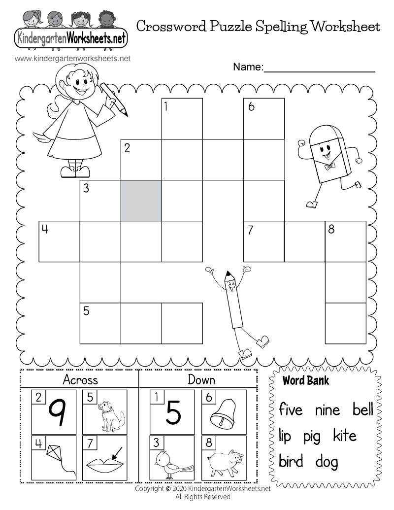Crossword Puzzles For Kids Printable Crossword Puzzles For Kids Printable