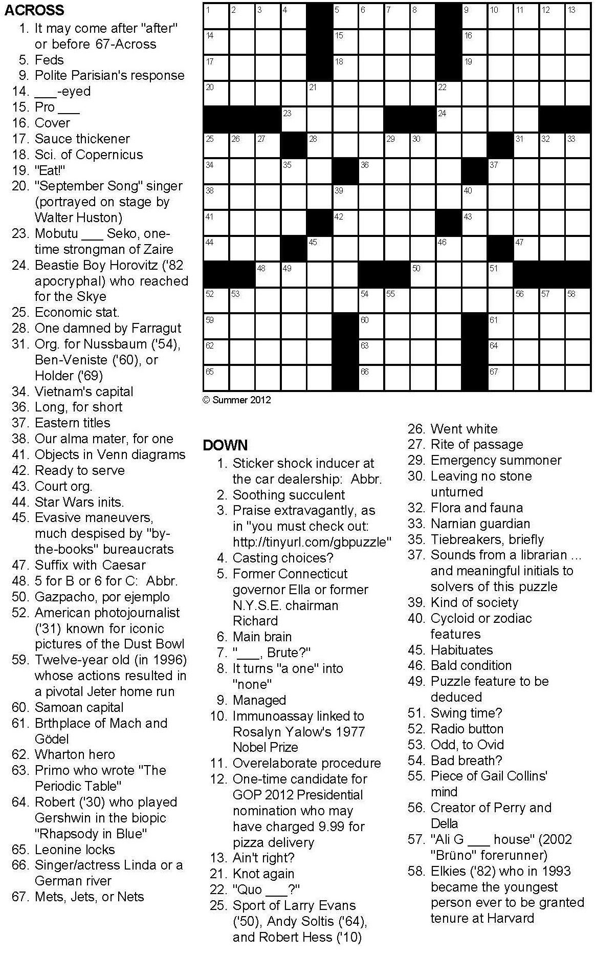 Crossword Puzzle Crossword Puzzle