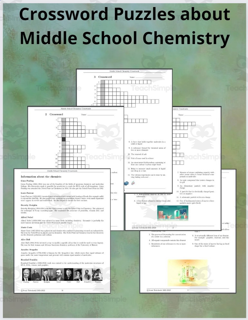 Middle School Crossword Puzzles Printable Middle School Crossword Puzzles Printable