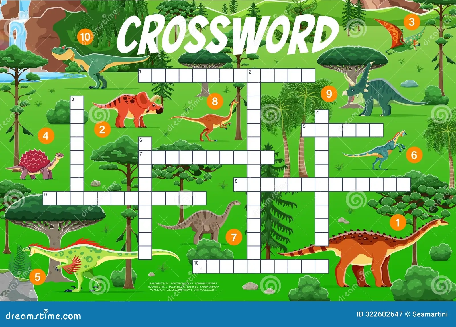 Crossword Quiz Game Grid With Cartoon Dinosaurs Stock Vector Illustration Of Guess Carbonemys 322602647 Crossword Quiz Game Grid With Cartoon Dinosaurs Stock Vector Illustration Of Guess Carbonemys 322602647