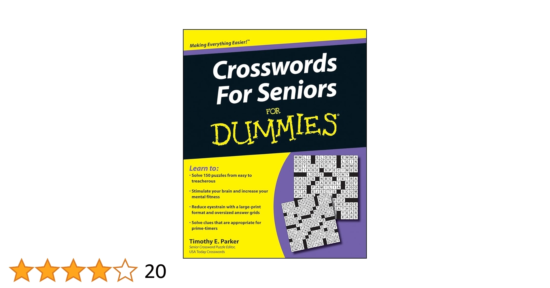 Crosswords For Seniors For Dummies Parker Timothy E 9780470491577 Amazon Books