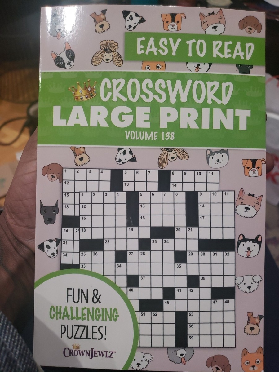 CrownJewlz CROSSWORD Large Print VOLUME 138 EASY TO READ PUZZLE FUN 100 PAGES EBay CrownJewlz CROSSWORD Large Print VOLUME 138 EASY TO READ PUZZLE FUN 100 PAGES EBay