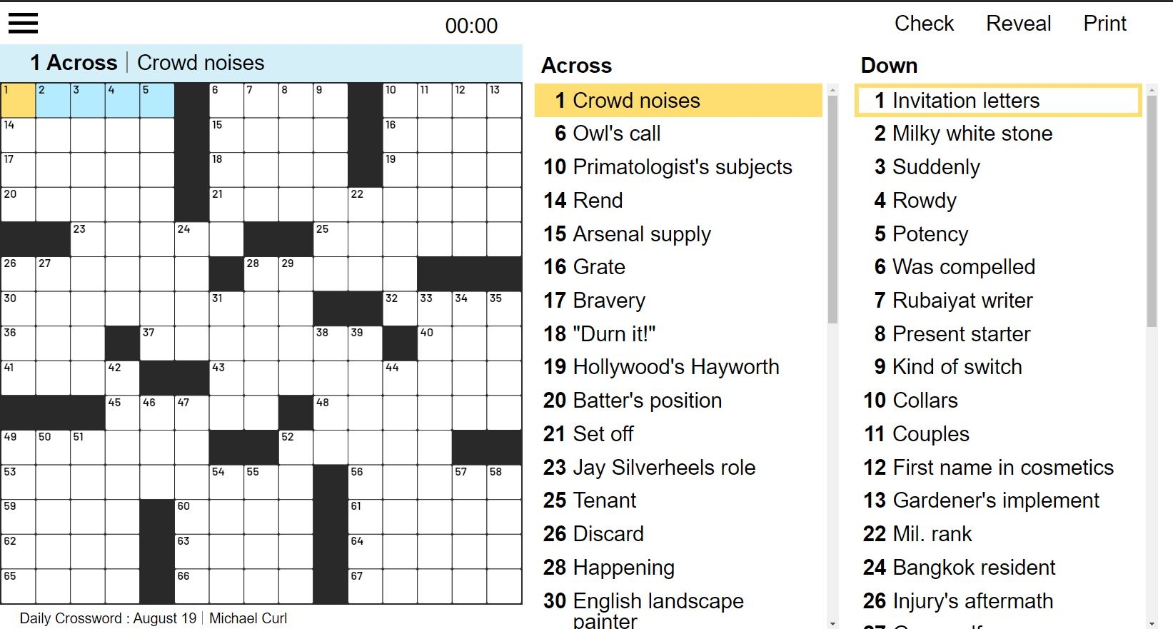 Daily American Crossword Puzzles For You To Play Now Daily American Crossword Puzzles For You To Play Now