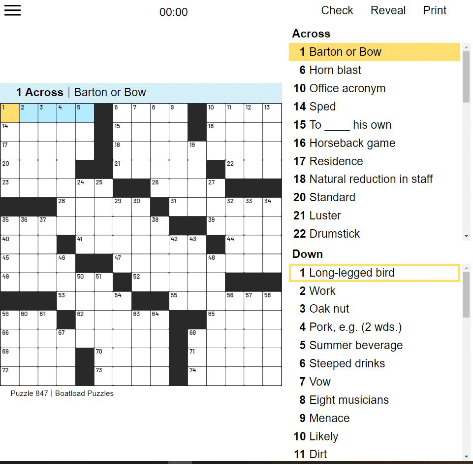 Printable Online Crossword Puzzles Printable Online Crossword Puzzles