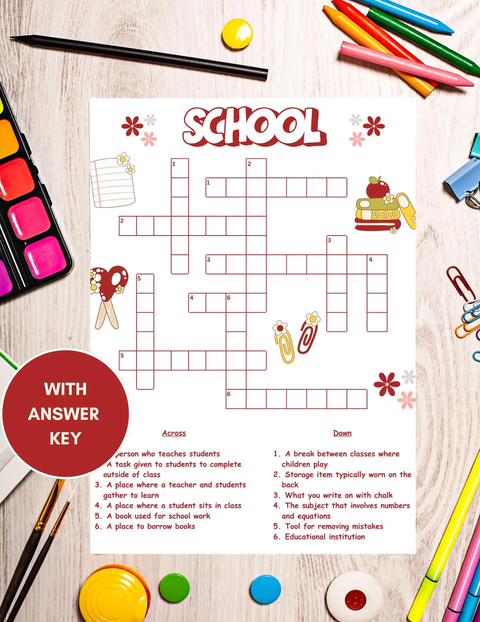 Daisy Back To School Crossword Puzzle Teacher Game With Answer Key Teacher Activity For Student Colorful School Activity Digital Printable Etsy Daisy Back To School Crossword Puzzle Teacher Game With Answer Key Teacher Activity For Student Colorful School Activity Digital Printable Etsy