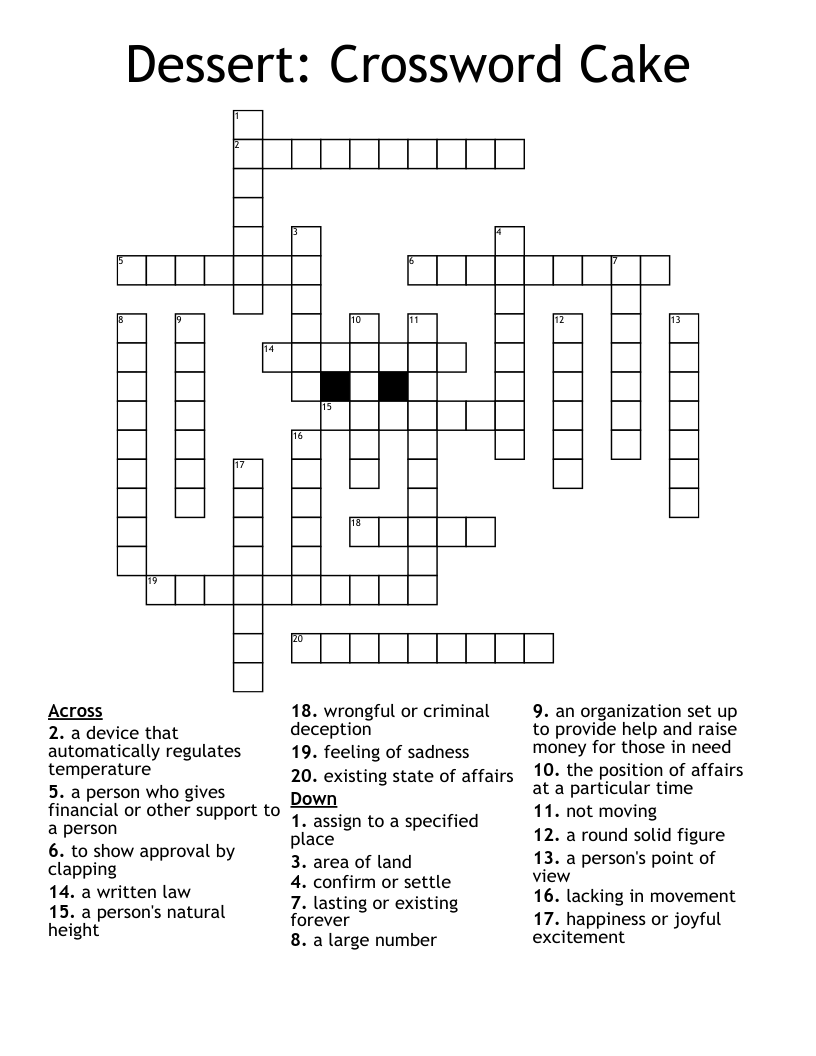 Dessert Crossword Cake WordMint Dessert Crossword Cake WordMint