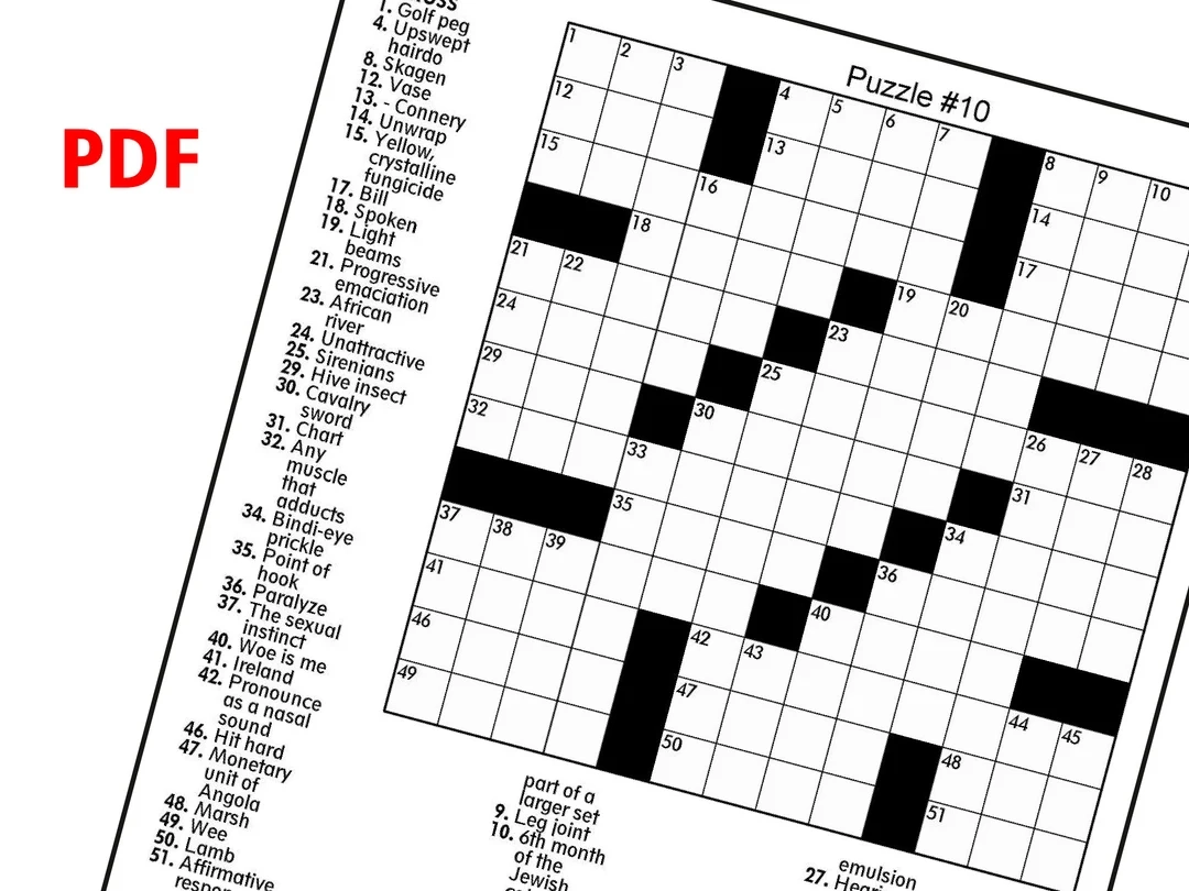 Beginner Easy Crossword Puzzles Printable