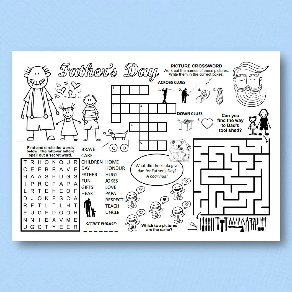 DIGITAL Father s Day Puzzle Activity Sheet PDF Printable Downloa DIGITAL Father s Day Puzzle Activity Sheet PDF Printable Downloa