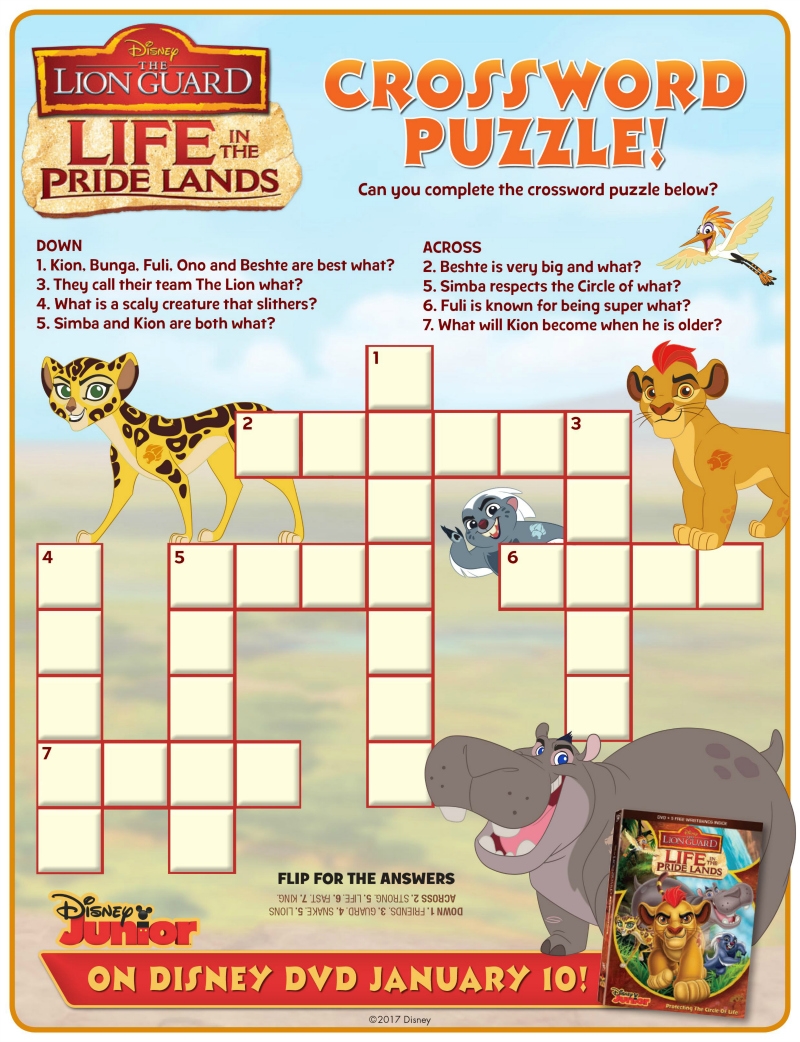 Printable Crossword Puzzles Disney Printable Crossword Puzzles Disney