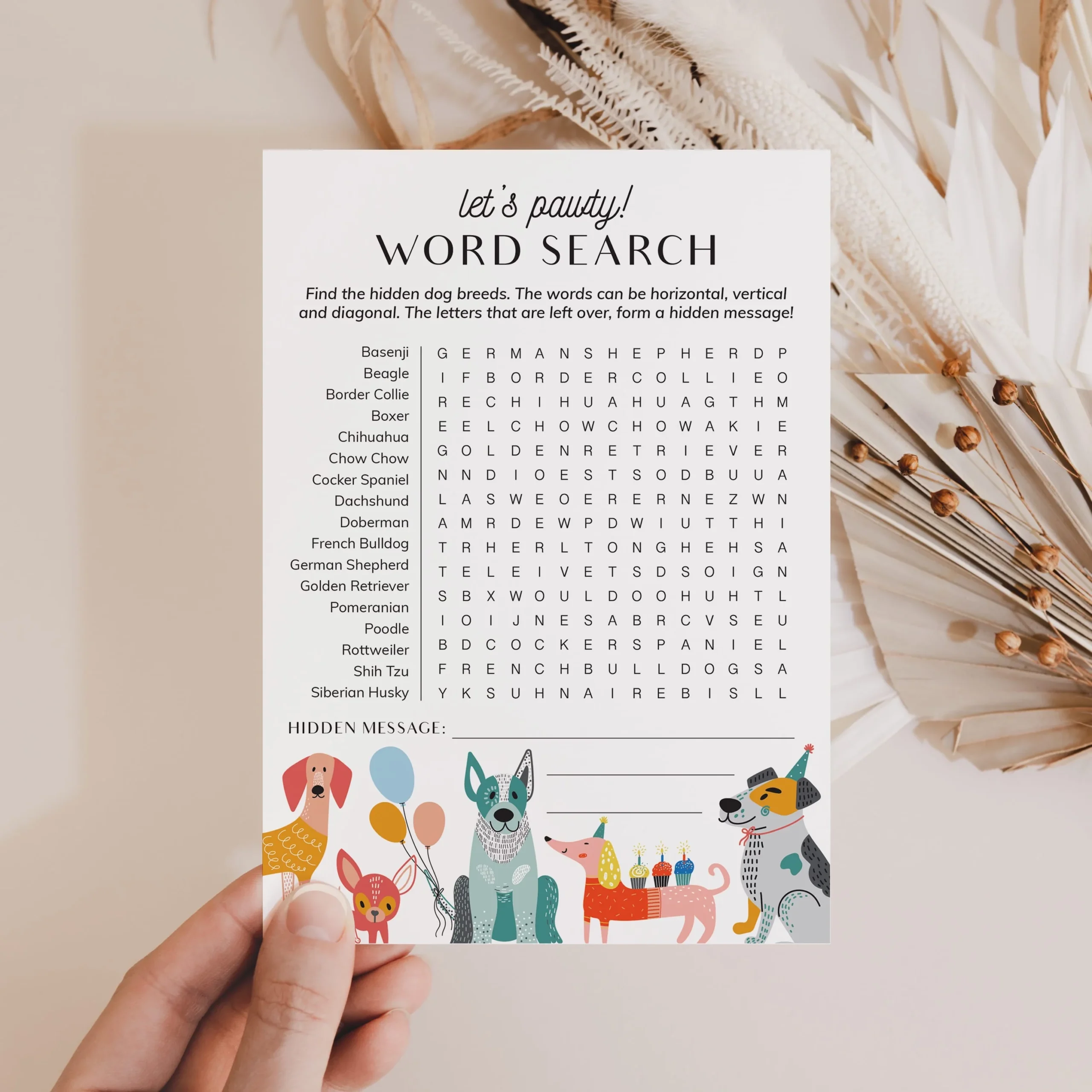 Dog Breed Word Search With Answer Key Printable Dog Party Game Ideas LittleSizzle Dog Breed Word Search With Answer Key Printable Dog Party Game Ideas LittleSizzle