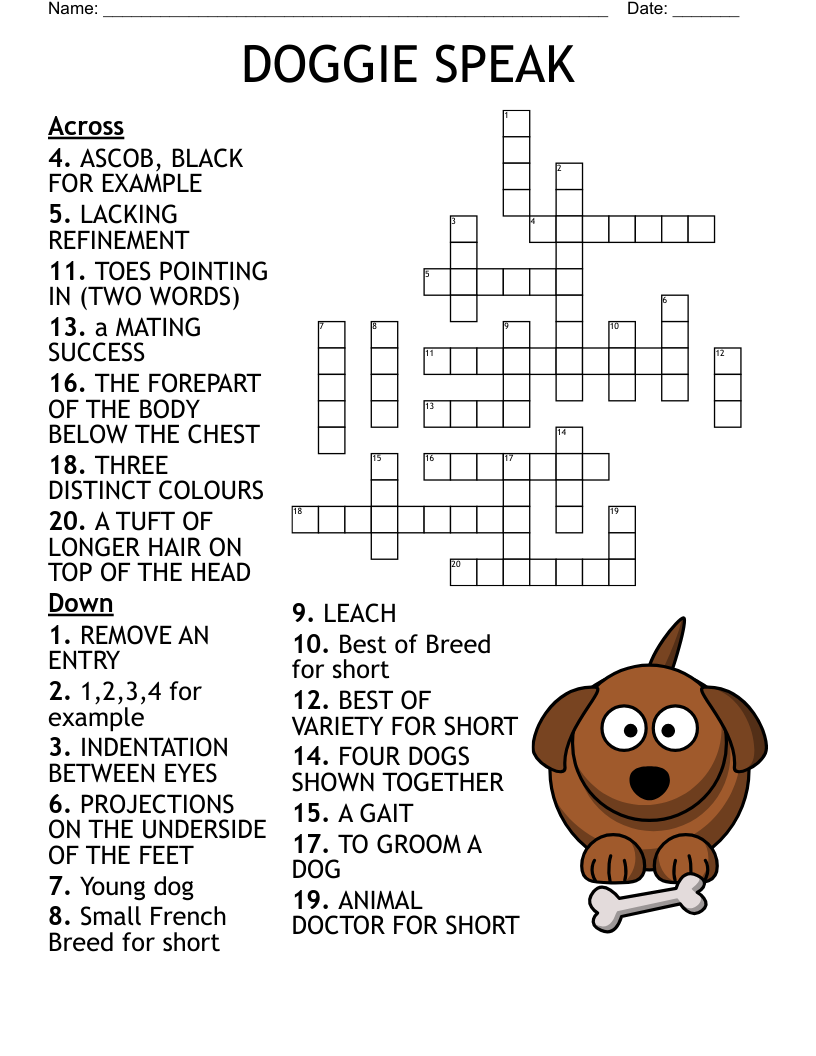 Dog Grooming Crossword WordMint Dog Grooming Crossword WordMint