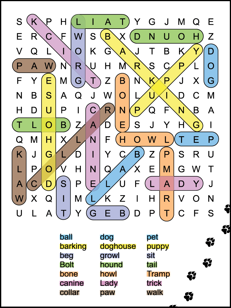 Dog Themed Word Search For Kids Tree Valley Academy Dog Themed Word Search For Kids Tree Valley Academy