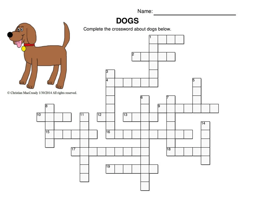 Dogs Crossword Puzzles Etsy Dogs Crossword Puzzles Etsy