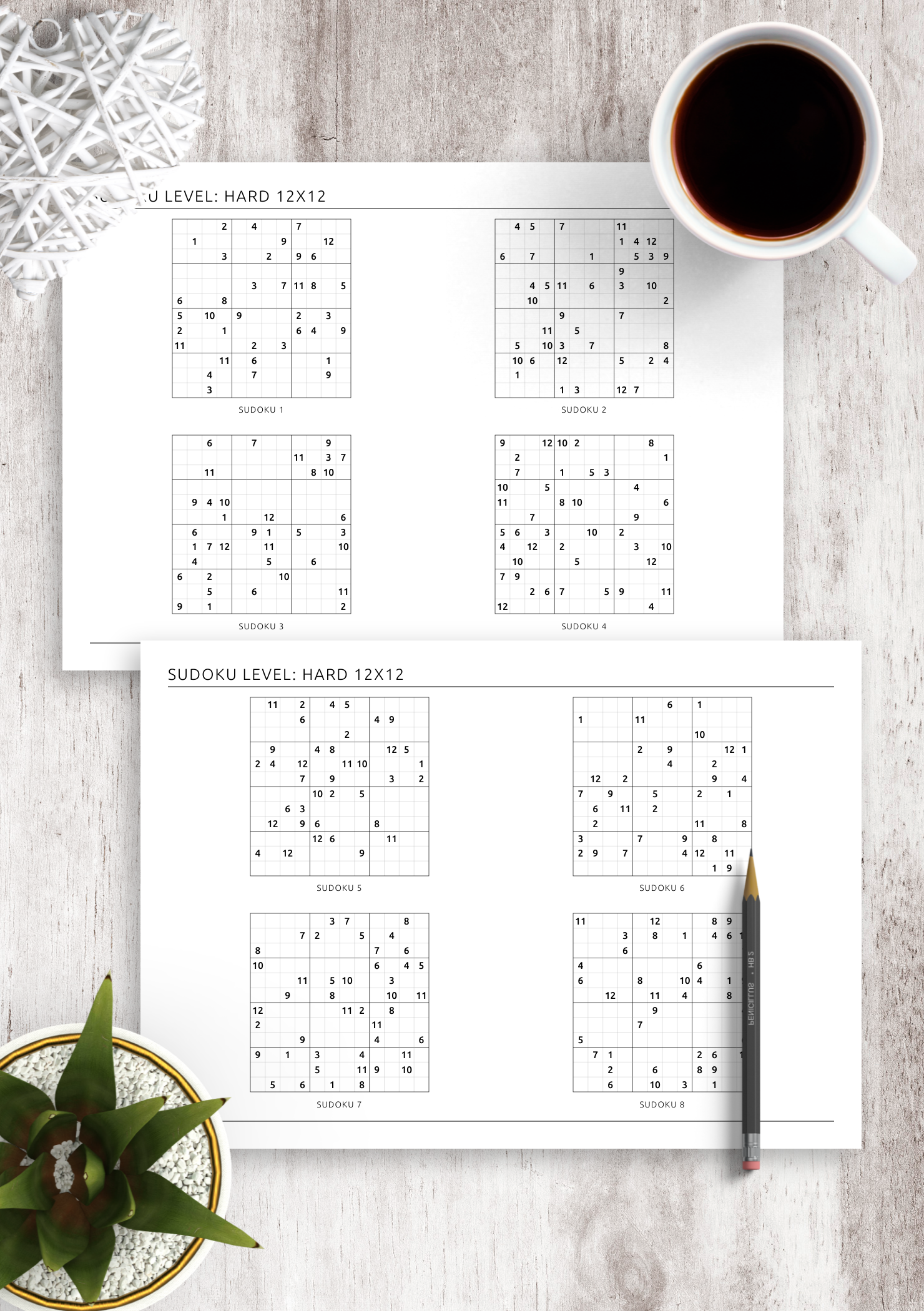 Download Printable 12x12 Hard Sudoku Horizontal 4 On Page PDF Download Printable 12x12 Hard Sudoku Horizontal 4 On Page PDF