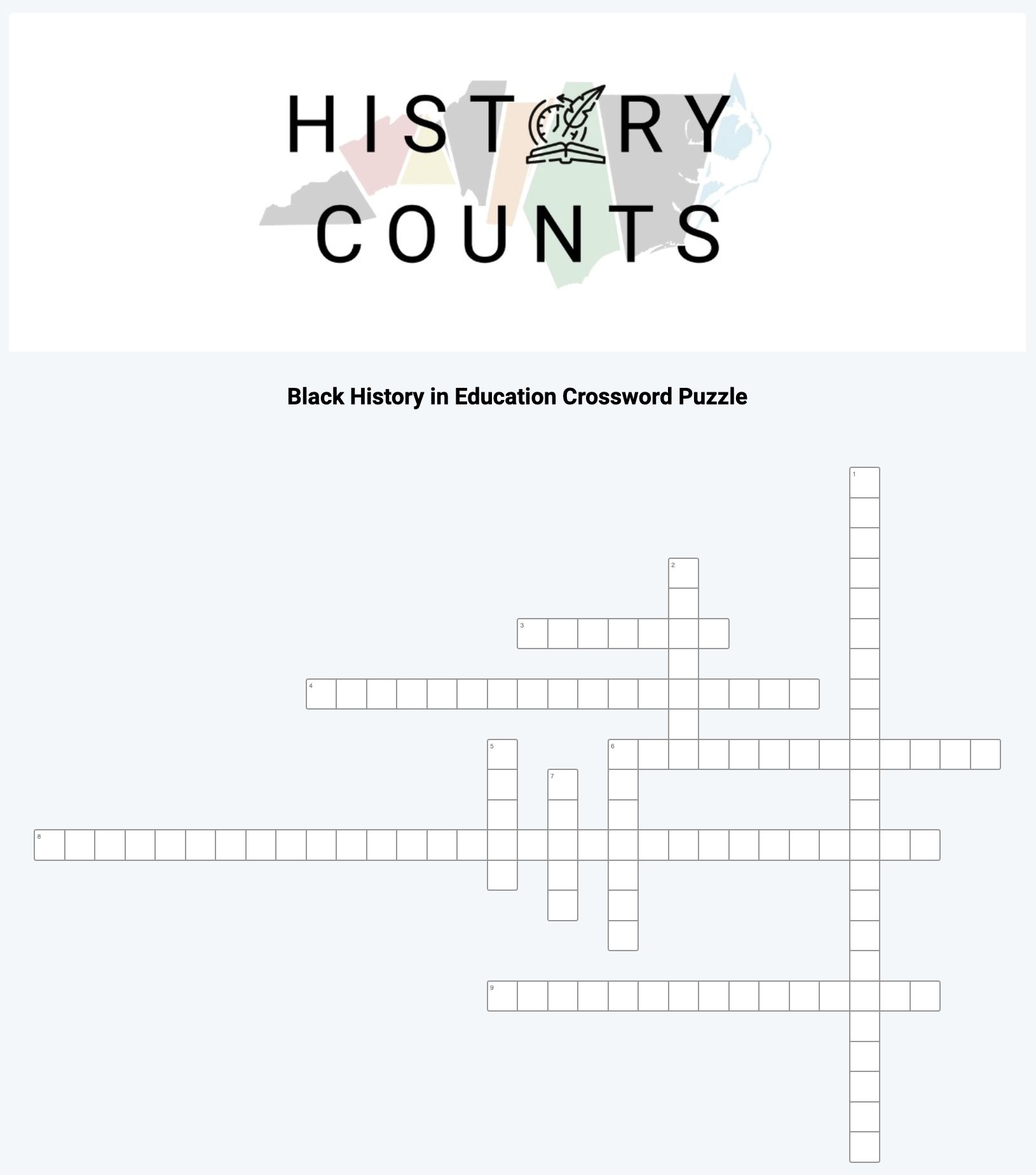 DudleyFloodCenter On X The History Of Education In NC Is Rich With BlackHistory Take A Brain Break Complete This Crossword Puzzle To Learn More About People Events That Have Contributed