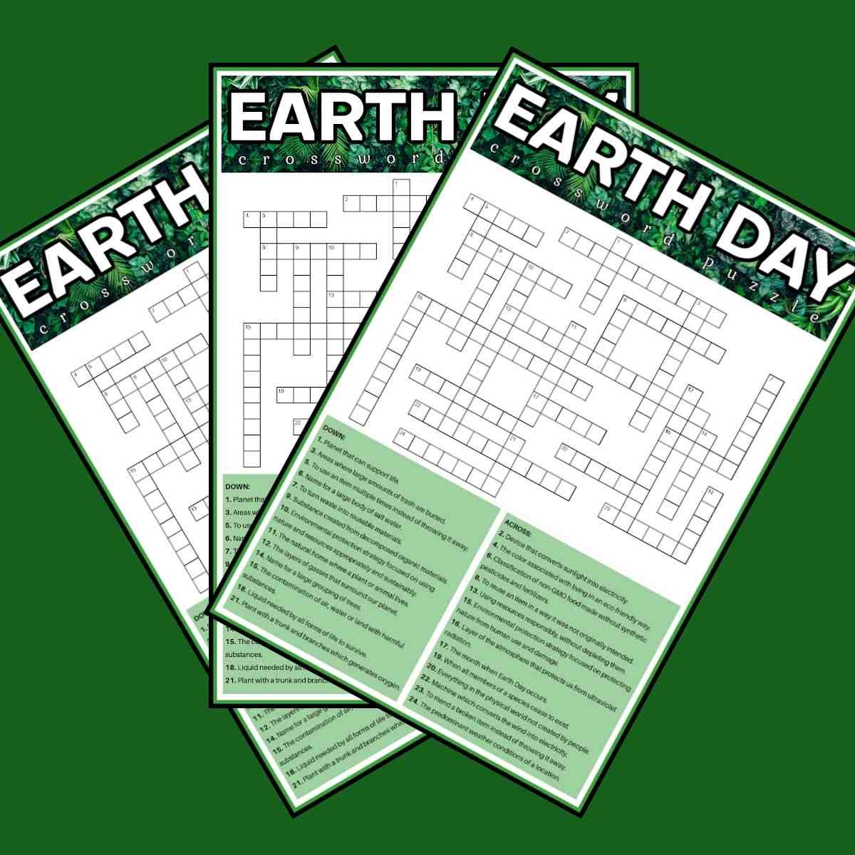 Earth Day Crossword Puzzle Free Earth Day Printable Answers Earth Day Crossword Puzzle Free Earth Day Printable Answers