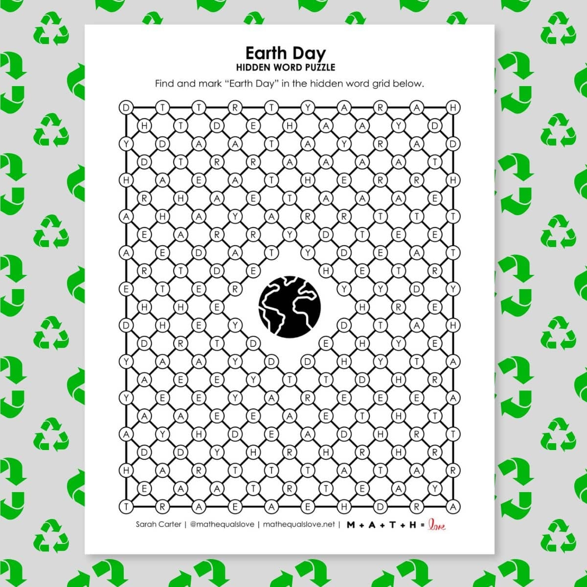 Earth Day Puzzles Printable