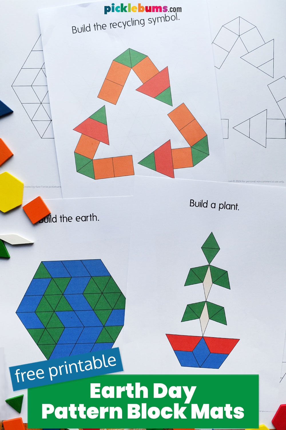 Printable Pattern Block Puzzles
