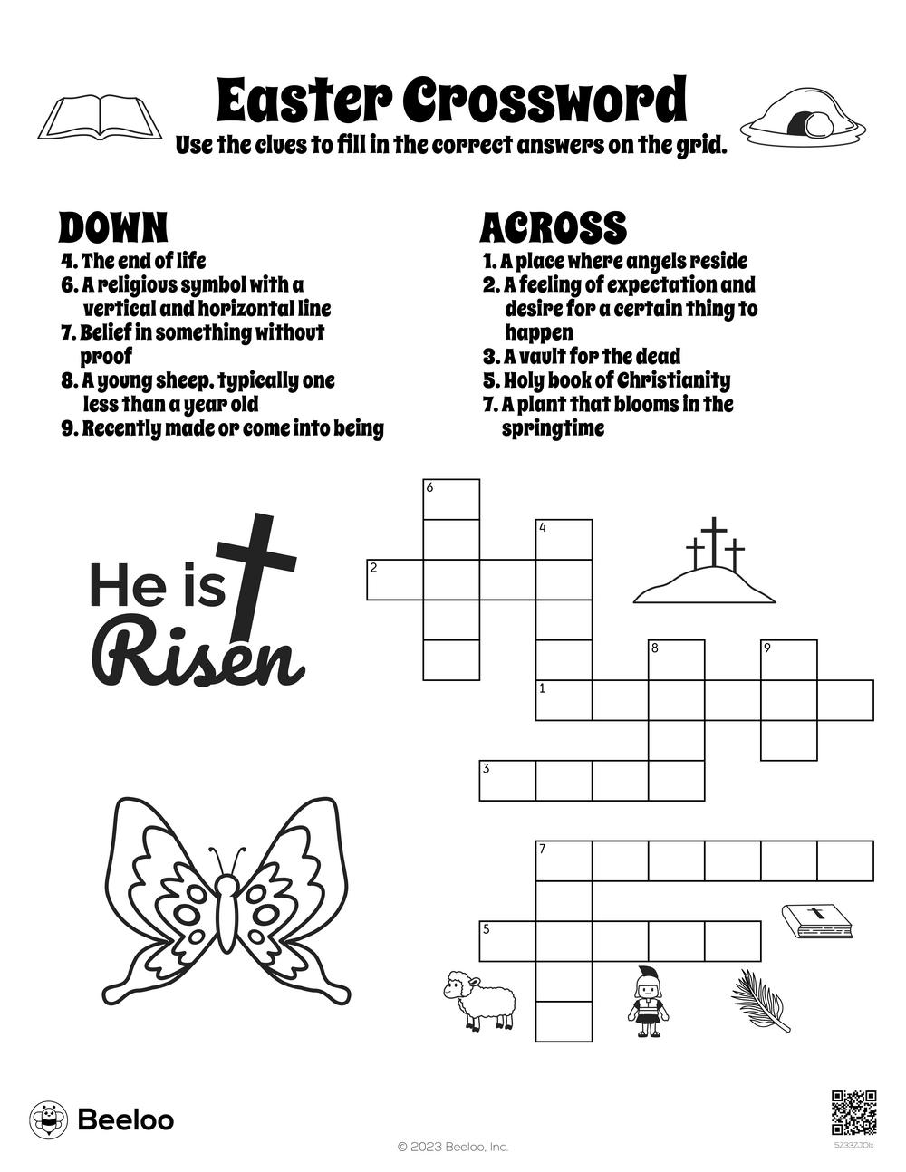 Easter Crossword Beeloo Printable Crafts And Activities For Kids Easter Crossword Beeloo Printable Crafts And Activities For Kids